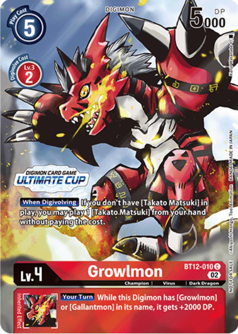 Growlmon [BT12-010] (Ultimate Cup) [Across Time Promos] | Event Horizon Hobbies CA