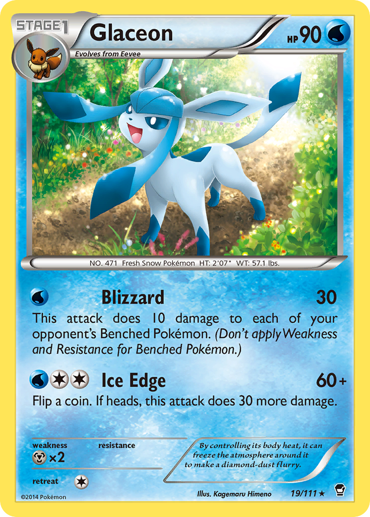 Glaceon (19/111) [XY: Furious Fists] | Event Horizon Hobbies CA