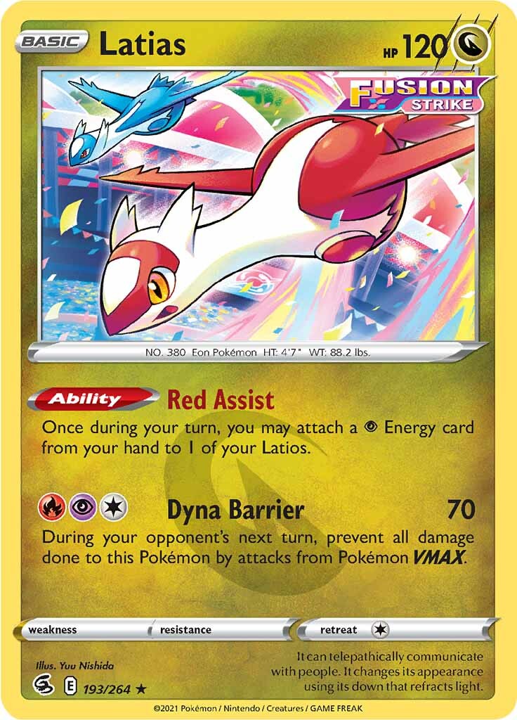 Latias (193/264) [Sword & Shield: Fusion Strike] | Event Horizon Hobbies CA