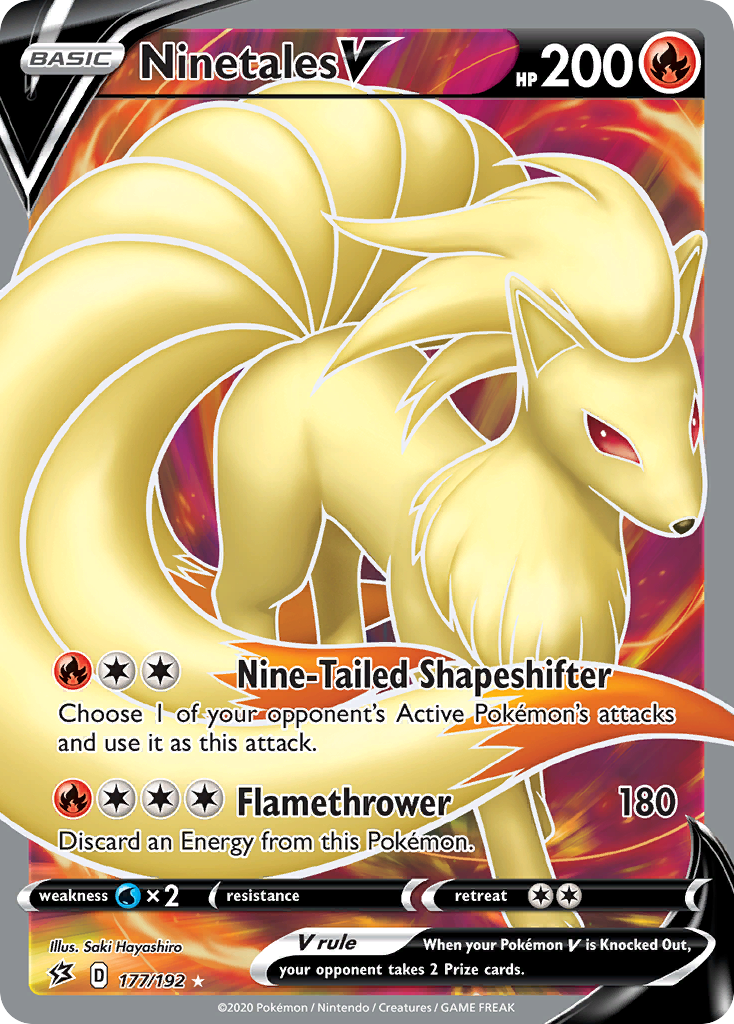 Ninetales V (177/192) [Sword & Shield: Rebel Clash] | Event Horizon Hobbies CA