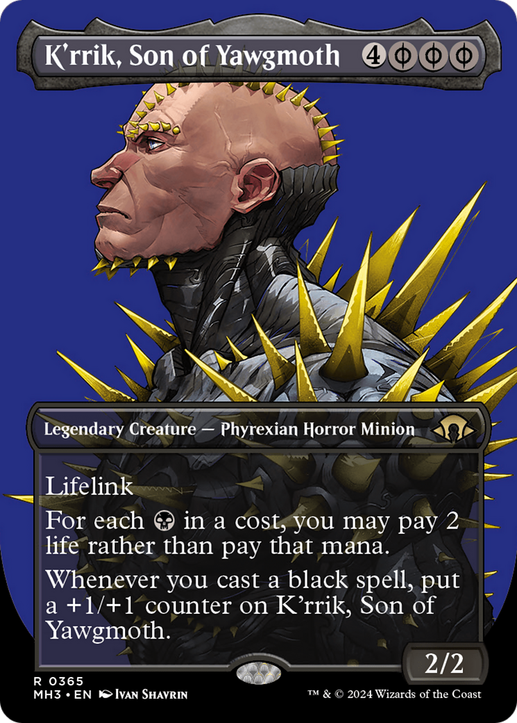 K'rrik, Son of Yawgmoth (Borderless) [Modern Horizons 3] | Event Horizon Hobbies CA