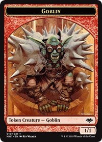 Goblin (010) // Serra the Benevolent Emblem (020) Double-Sided Token [Modern Horizons Tokens] | Event Horizon Hobbies CA