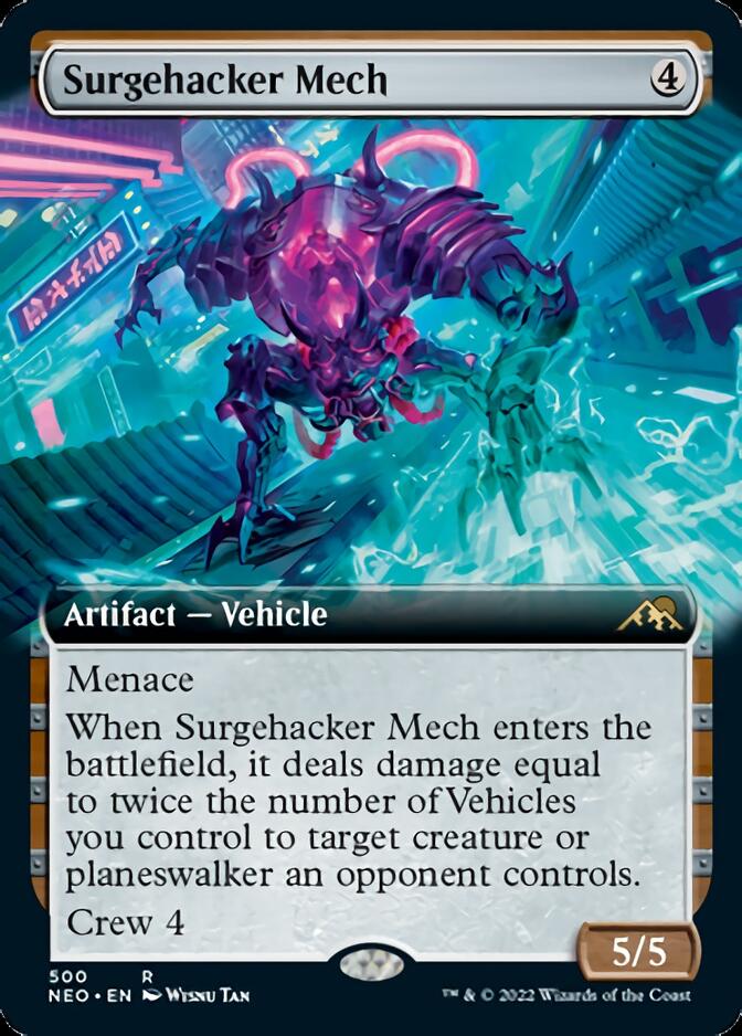 Surgehacker Mech (Extended Art) [Kamigawa: Neon Dynasty] | Event Horizon Hobbies CA