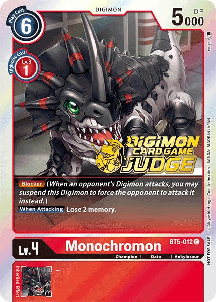 Monochromon [BT5-012] (Judge Pack 1) [Battle of Omni Promos] | Event Horizon Hobbies CA