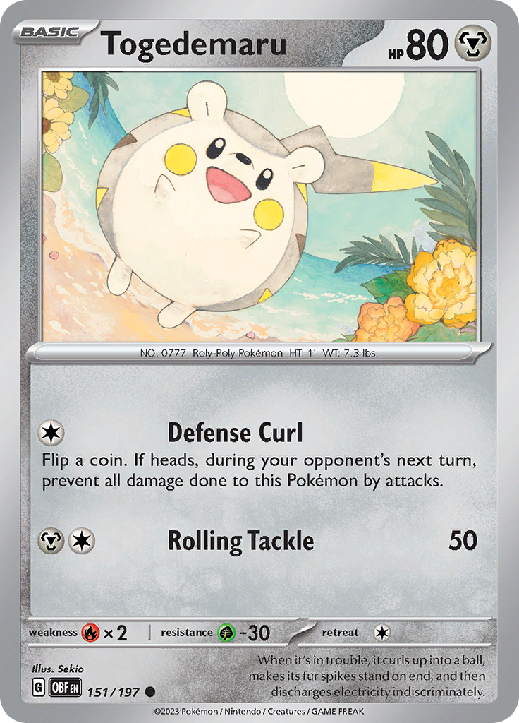 Togedemaru (151/197) [Scarlet & Violet: Obsidian Flames] | Event Horizon Hobbies CA