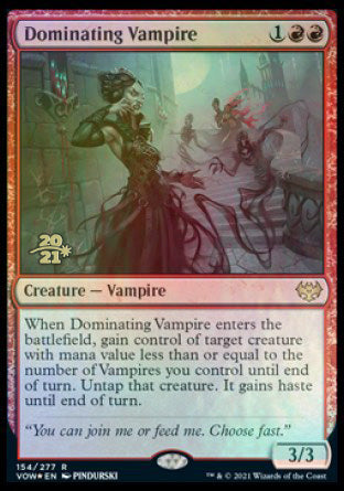 Dominating Vampire [Innistrad: Crimson Vow Prerelease Promos] | Event Horizon Hobbies CA