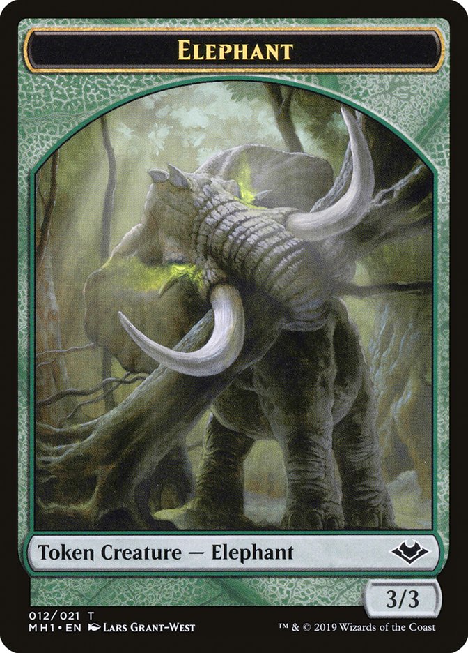 Zombie (007) // Elephant (012) Double-Sided Token [Modern Horizons Tokens] | Event Horizon Hobbies CA