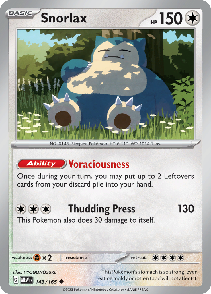 Snorlax (143/165) [Scarlet & Violet: 151] | Event Horizon Hobbies CA