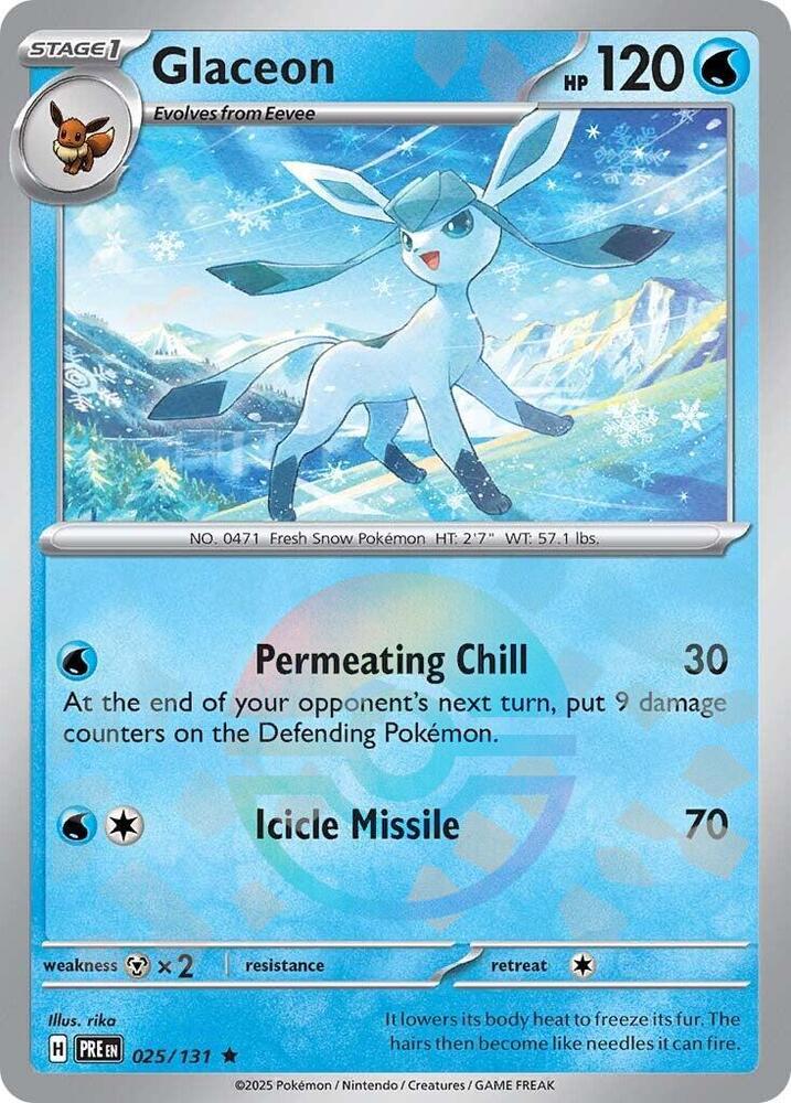 Glaceon (025/131) (Poke Ball Pattern) [Scarlet & Violet: Prismatic Evolutions]