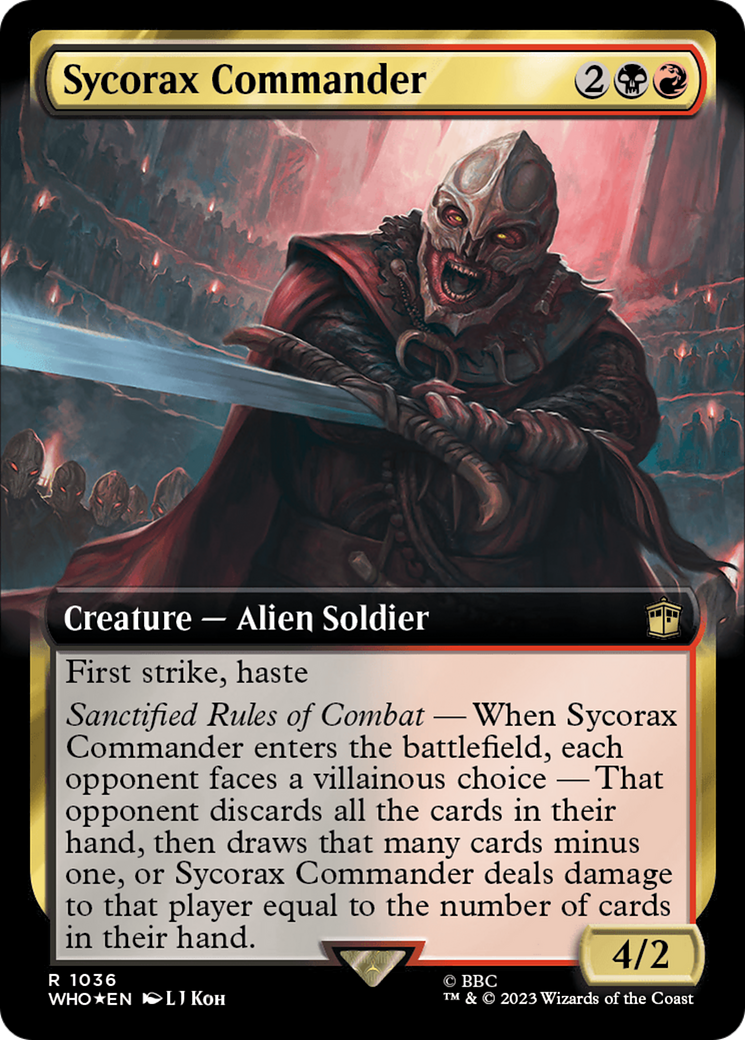 Sycorax Commander (Extended Art) (Surge Foil) [Doctor Who] | Event Horizon Hobbies CA