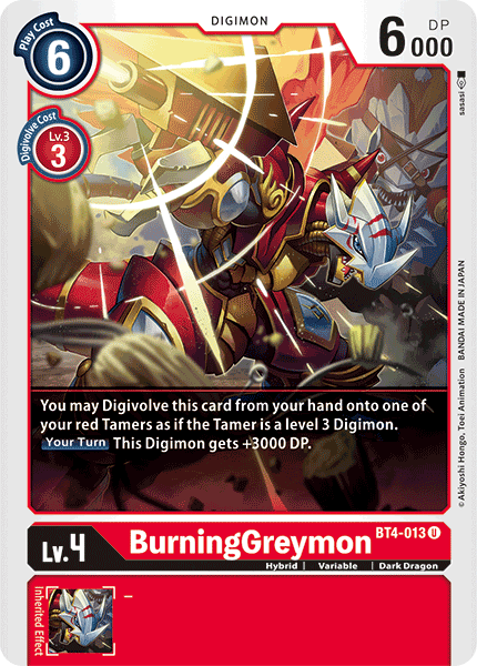 BurningGreymon [BT4-013] [Great Legend] | Event Horizon Hobbies CA