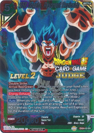 SSB Gogeta, Resonant Explosion (Level 2) (EX04-03) [Judge Promotion Cards] | Event Horizon Hobbies CA