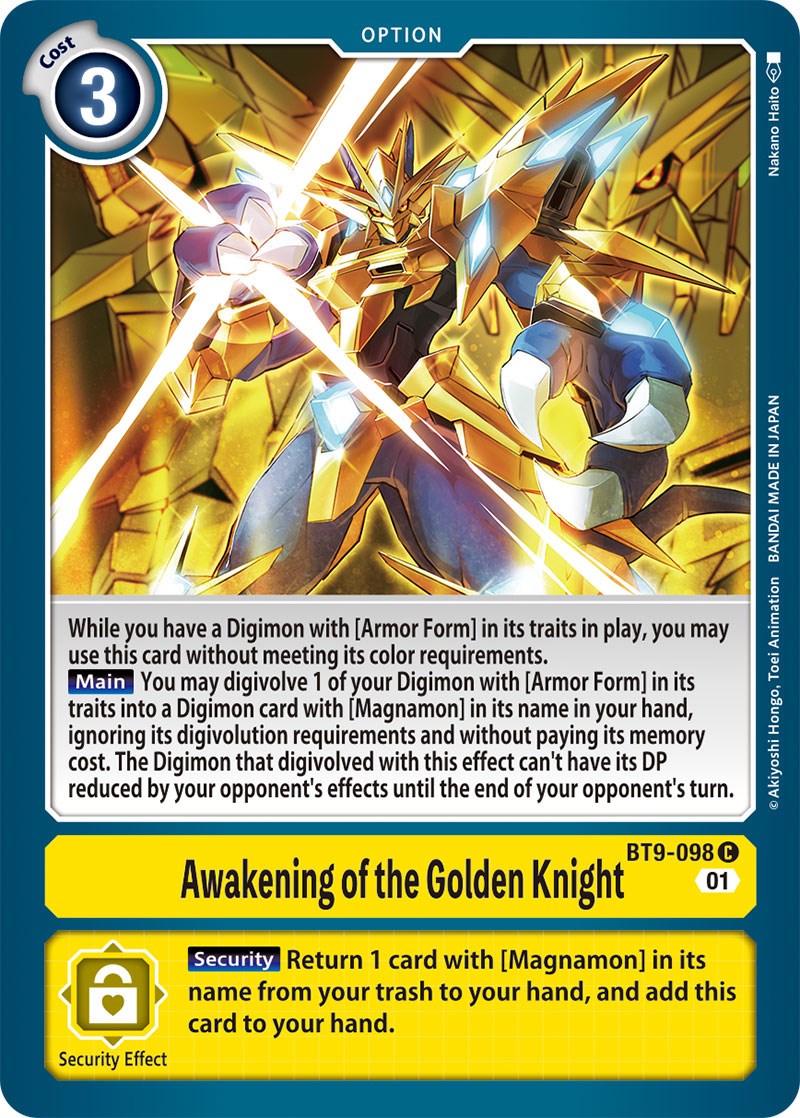 Awakening of the Golden Knight [BT9-098] [X Record] | Event Horizon Hobbies CA