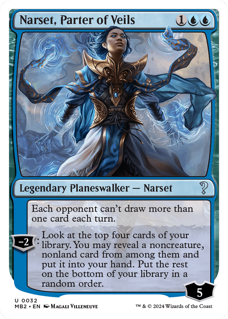 Narset, Parter of Veils (White Border) [Mystery Booster 2] | Event Horizon Hobbies CA