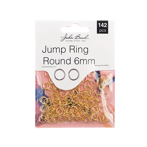 Beading - Jump Rings - Gold - 6mm (142 pcs) | Event Horizon Hobbies CA