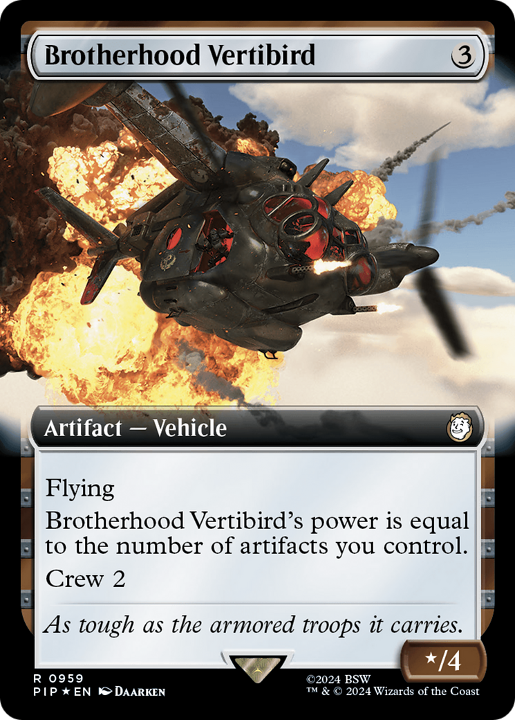 Brotherhood Vertibird (Extended Art) (Surge Foil) [Fallout] | Event Horizon Hobbies CA