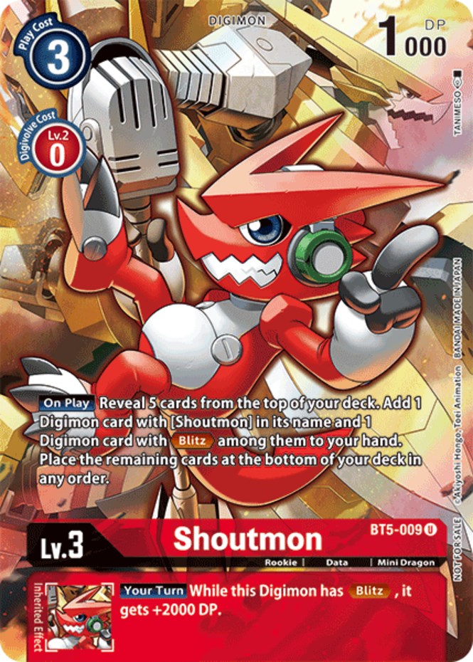 Shoutmon [BT5-009] (Tamer's Evolution Box 2) [Battle of Omni Promos] | Event Horizon Hobbies CA