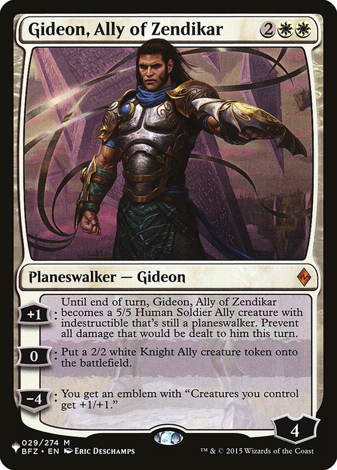 Gideon, Ally of Zendikar [The List] | Event Horizon Hobbies CA