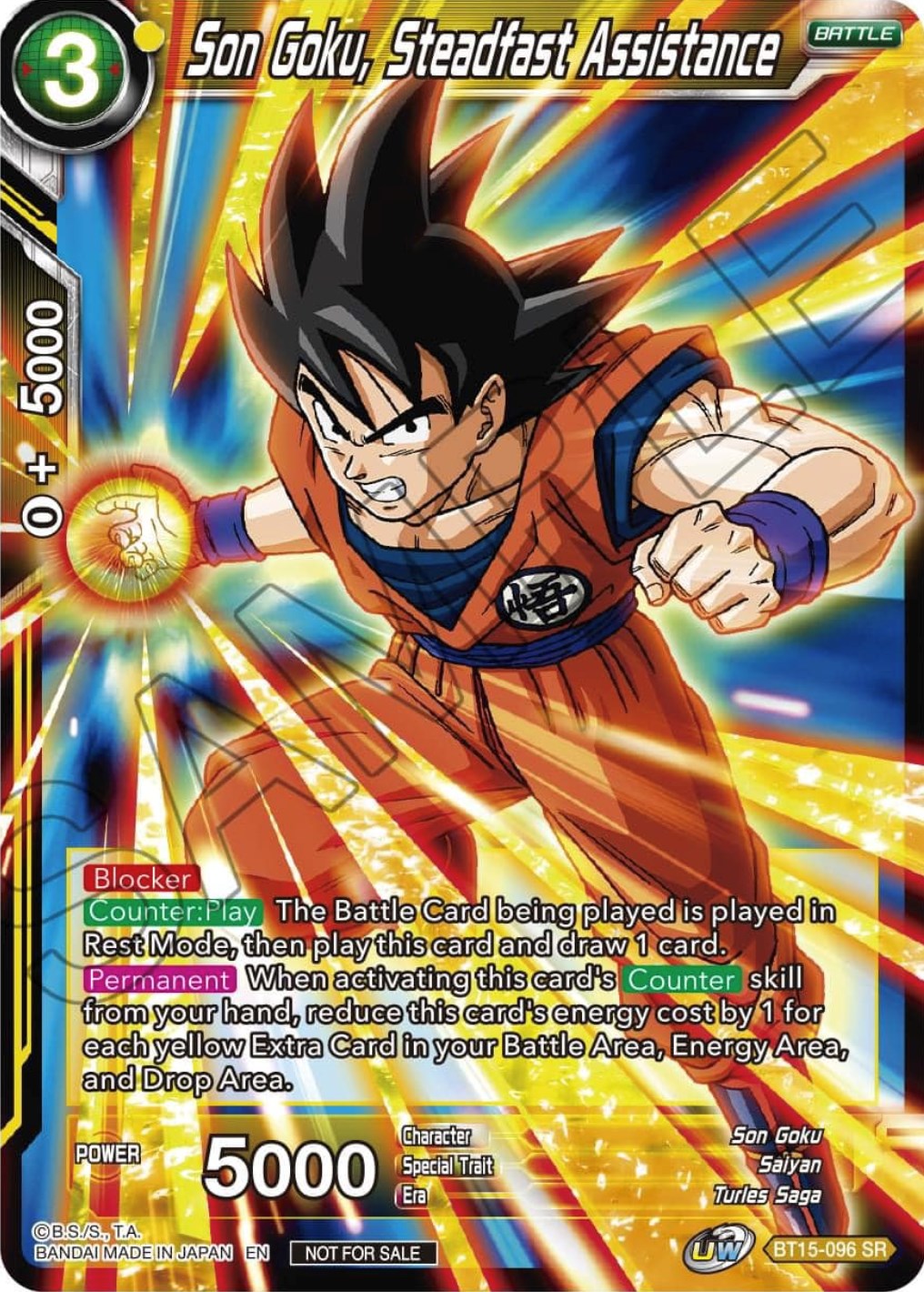 Son Goku, Steadfast Assistance (Zenkai Series Tournament Pack Vol.1) (BT15-096) [Tournament Promotion Cards] | Event Horizon Hobbies CA