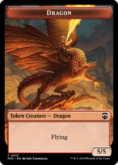 Shapeshifter (0008) (Ripple Foil) // Dragon Double-Sided Token [Modern Horizons 3 Commander Tokens] | Event Horizon Hobbies CA