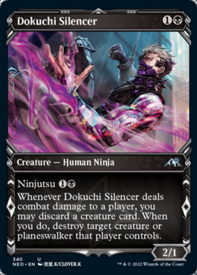 Dokuchi Silencer (Showcase Ninja) [Kamigawa: Neon Dynasty] | Event Horizon Hobbies CA