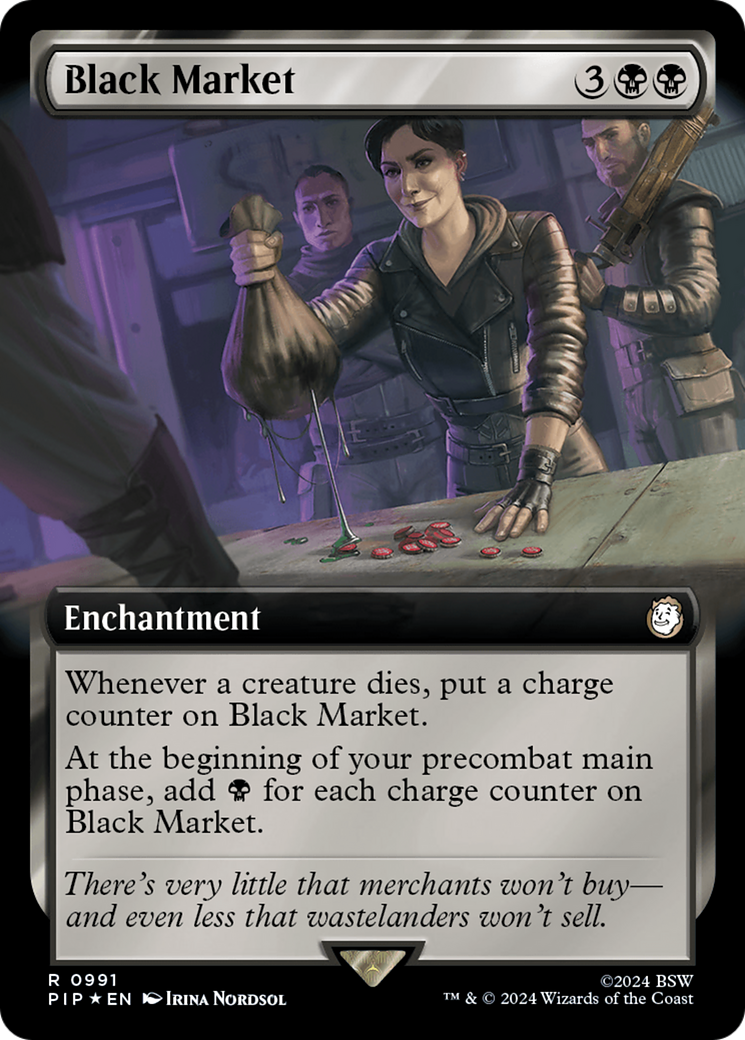 Black Market (Extended Art) (Surge Foil) [Fallout] | Event Horizon Hobbies CA