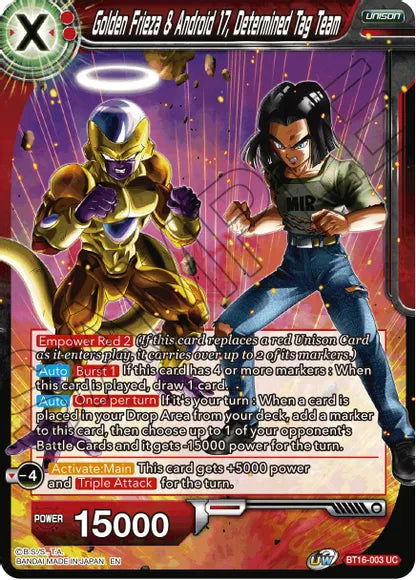 Golden Frieza & Android 17, Determined Tag Team (BT16-003) [Realm of the Gods] | Event Horizon Hobbies CA