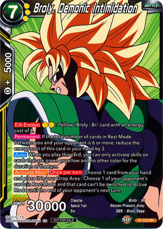 Broly, Demonic Intimidation (Broly Pack Vol. 3) (P-110) [Promotion Cards] | Event Horizon Hobbies CA