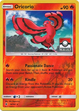 Oricorio (14/145) (League Promo) [Sun & Moon: Guardians Rising] | Event Horizon Hobbies CA