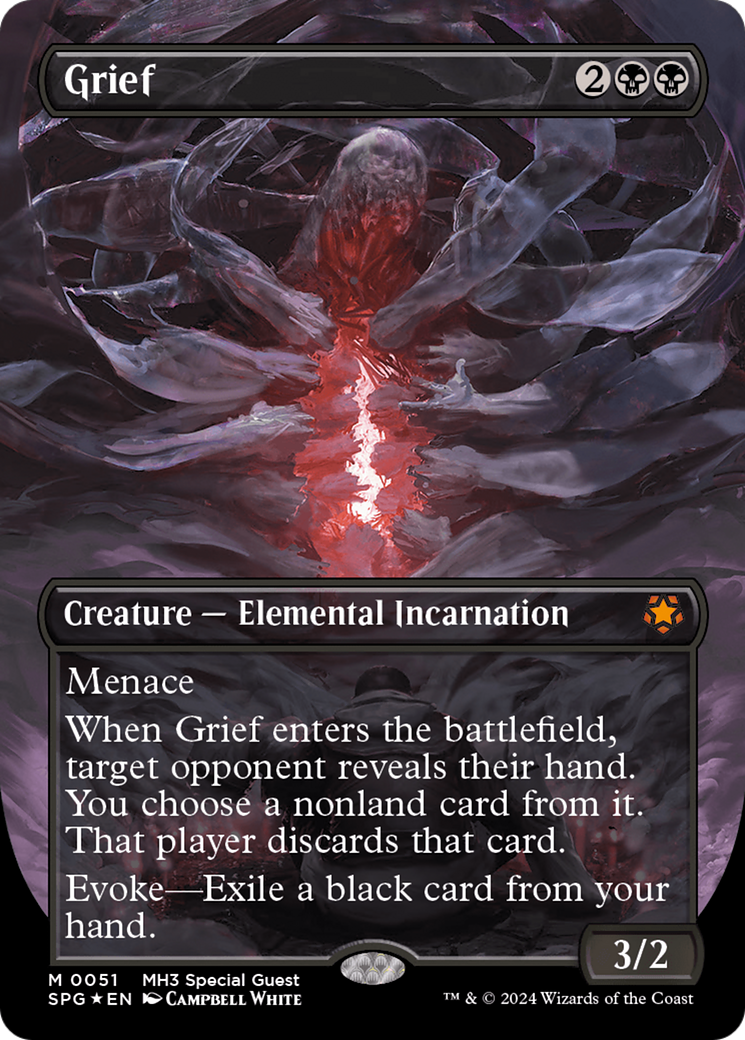 Grief (Borderless) (Textured Foil) [Modern Horizons 3 Special Guests] | Event Horizon Hobbies CA