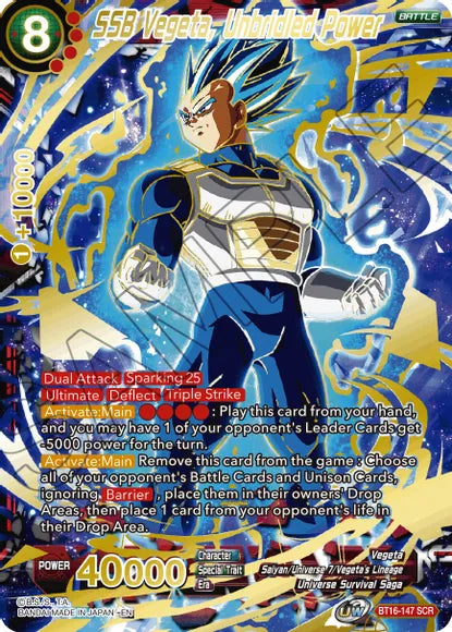 SSB Vegeta, Unbridled Power (BT16-147) [Realm of the Gods] | Event Horizon Hobbies CA