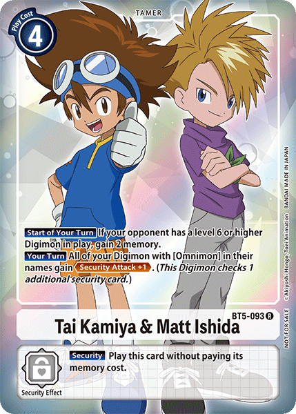 Tai Kamiya & Matt Ishida [BT5-093] (Buy-A-Box Promo) [Battle of Omni Promos] | Event Horizon Hobbies CA