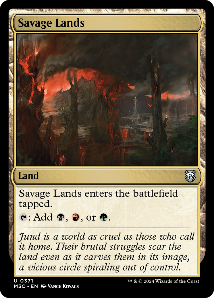 Savage Lands (Ripple Foil) [Modern Horizons 3 Commander] | Event Horizon Hobbies CA