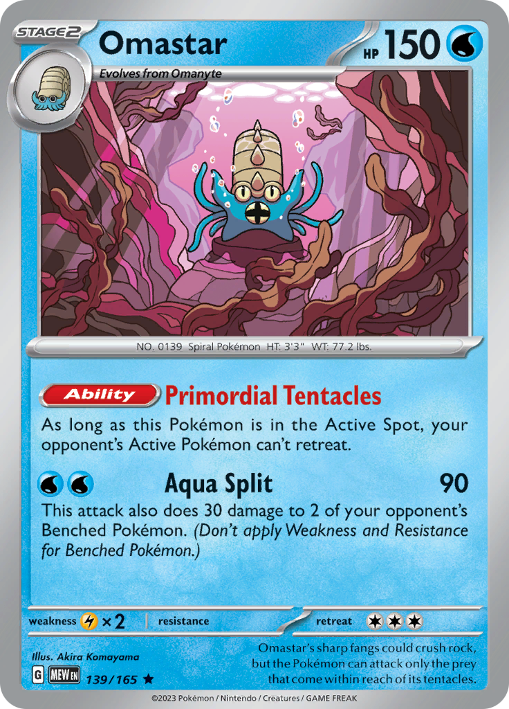 Omastar (139/165) [Scarlet & Violet: 151] | Event Horizon Hobbies CA