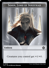 Emblem - Sorin, Lord of Innistrad // Vampire (0004) Double-Sided Token [The Lost Caverns of Ixalan Commander Tokens] | Event Horizon Hobbies CA