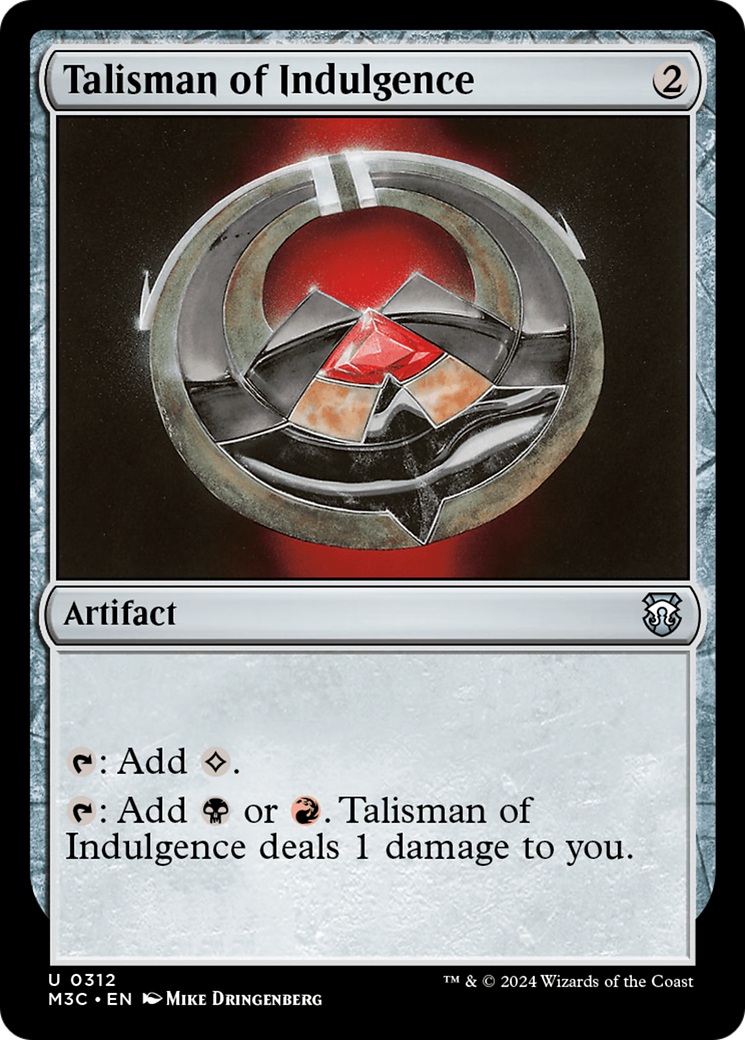 Talisman of Indulgence [Modern Horizons 3 Commander] | Event Horizon Hobbies CA