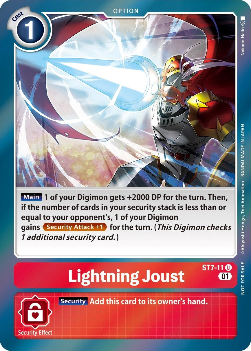 Lightning Joust [ST7-11] (Gen Con 2022) [Starter Deck: Gallantmon Promos] | Event Horizon Hobbies CA