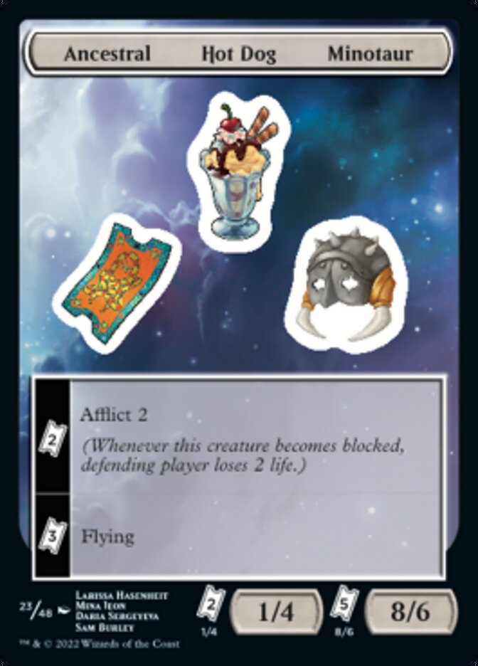 Ancestral Hot Dog Minotaur [Unfinity Stickers] | Event Horizon Hobbies CA