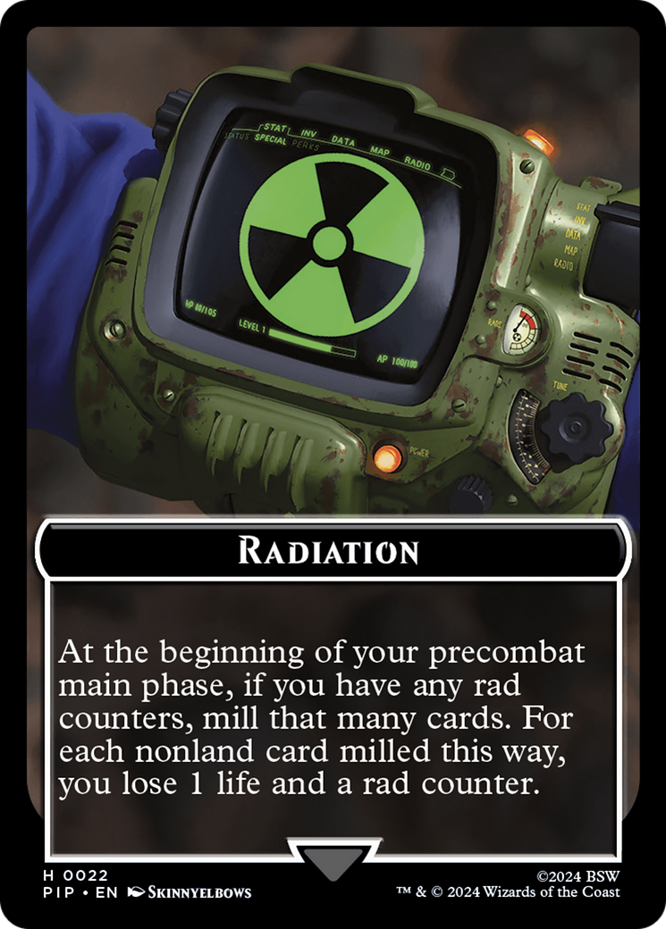 Radiation // Alien Double-Sided Token [Fallout Tokens] | Event Horizon Hobbies CA