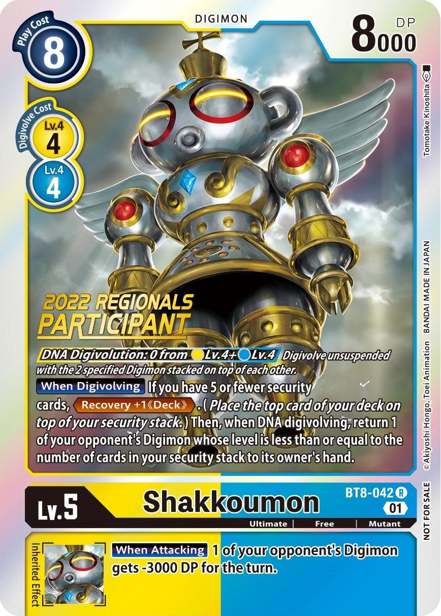 Shakkoumon [BT8-042] (2022 Championship Offline Regional) (Online Participant) [New Awakening Promos] | Event Horizon Hobbies CA