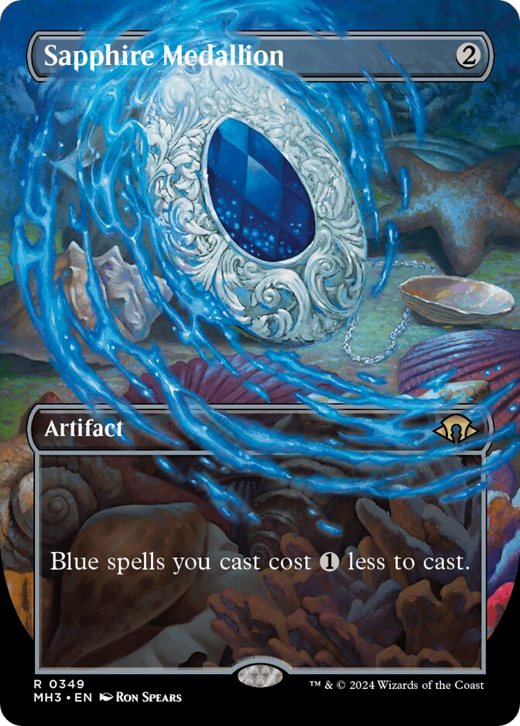 Sapphire Medallion (Borderless) [Modern Horizons 3] | Event Horizon Hobbies CA