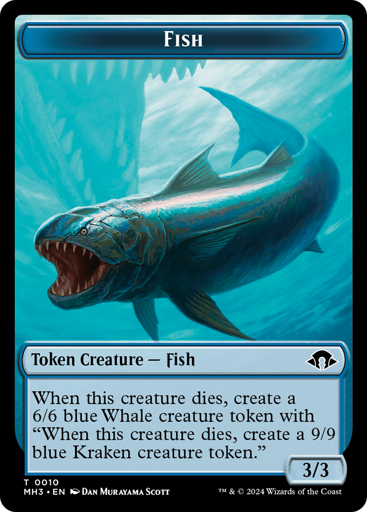 Eldrazi Spawn // Fish Double-Sided Token [Modern Horizons 3 Tokens] | Event Horizon Hobbies CA