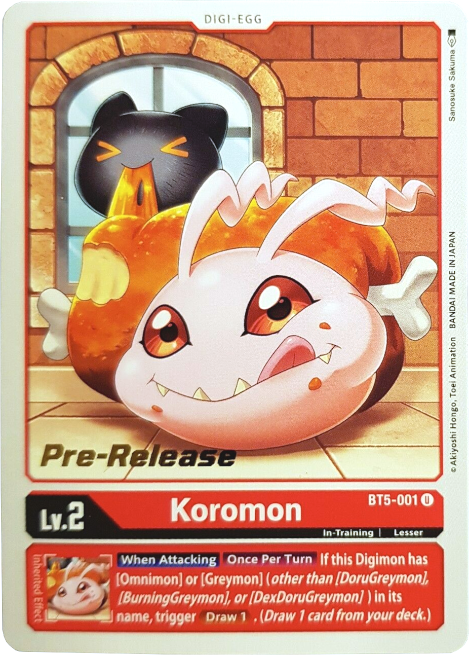 Koromon [BT5-001] [Battle of Omni Pre-Release Promos] | Event Horizon Hobbies CA