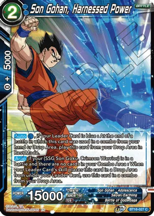 Son Gohan, Harnessed Power (BT16-027) [Realm of the Gods] | Event Horizon Hobbies CA