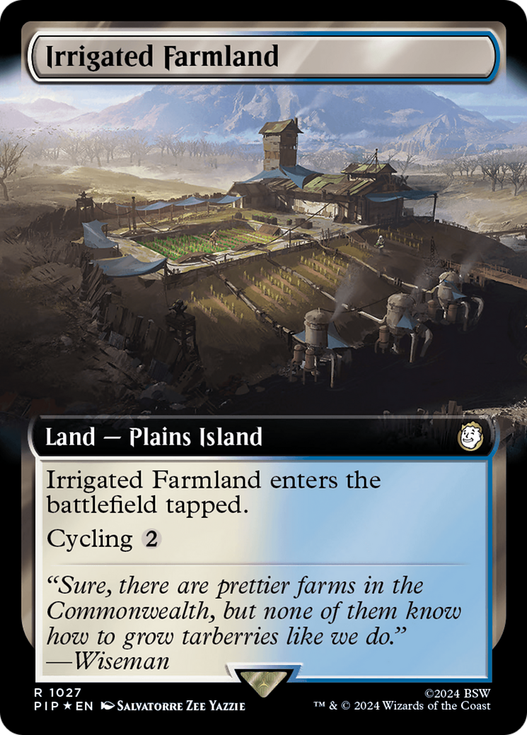 Irrigated Farmland (Extended Art) (Surge Foil) [Fallout] | Event Horizon Hobbies CA