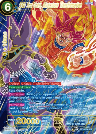 SSG Son Goku, Miraculous Transformation (SPR) (BT16-024) [Realm of the Gods] | Event Horizon Hobbies CA