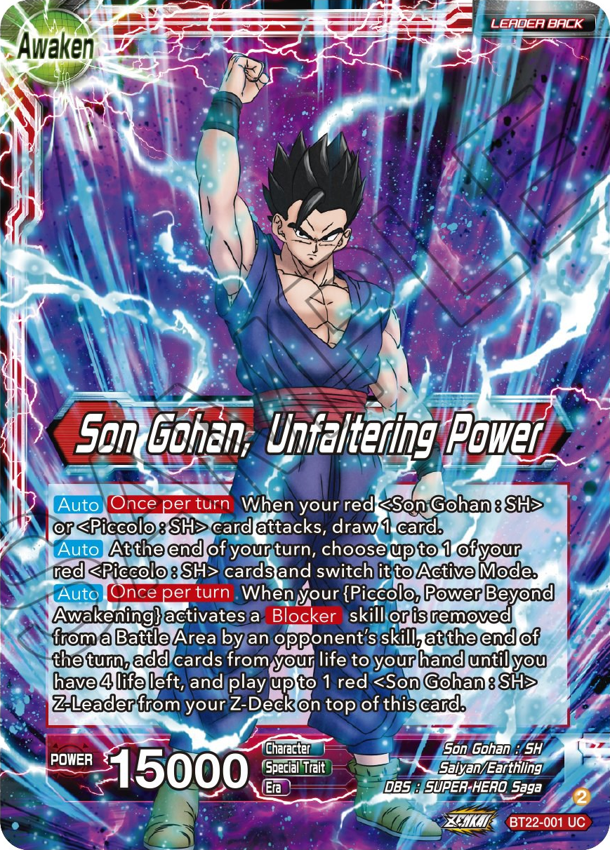 Son Gohan // Son Gohan, Unfaltering Power (BT22-001) [Critical Blow] | Event Horizon Hobbies CA