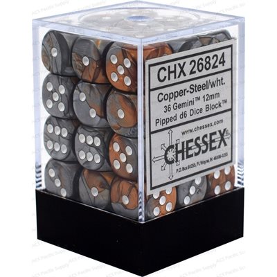 Dice - Chessex - 12mm D6 (36pc) - Gemini