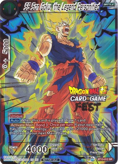 SS Son Goku, the Legend Personified (Card Game Fest 2022) (BT13-012) [Tournament Promotion Cards] | Event Horizon Hobbies CA