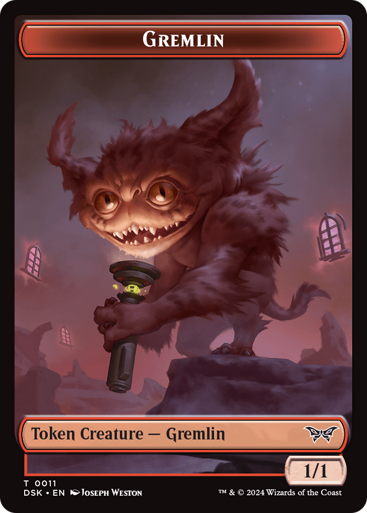 Glimmer // Gremlin Double-Sided Token [Duskmourn: House of Horror Tokens] | Event Horizon Hobbies CA